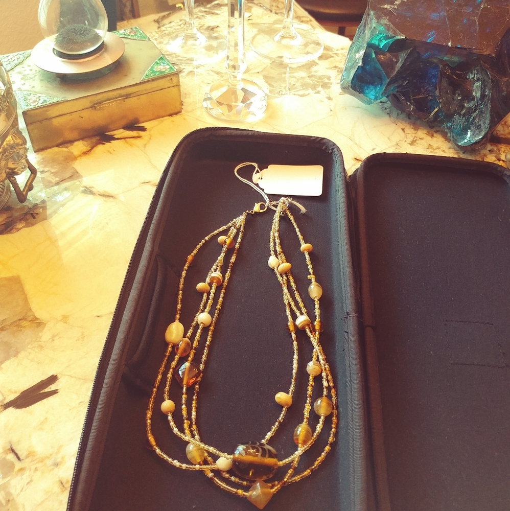 Vintage Murano Hand Glass Blown Beads Necklace